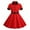 Red, variant on Kiijoy Big Girls Short Sleeve Polo Shirt Dress School Uniform Elegant Party Midi Dress