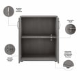 thumbnail image 6 of Bush Business Furniture Universal Laundry Room Cabinet 28W x 25D x 34H Engineered Wood 2 Shelf Garage Cabinet with Brushed Nickel Platinum, Gray, 6 of 11