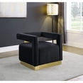 thumbnail image 2 of Connor Velvet Upholstered Accent Chair in Black, 2 of 4