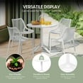 thumbnail image 5 of WestinTrends Playa 31.5" Round Plastic Outdoor Patio Dining Table for 4, White, 5 of 13
