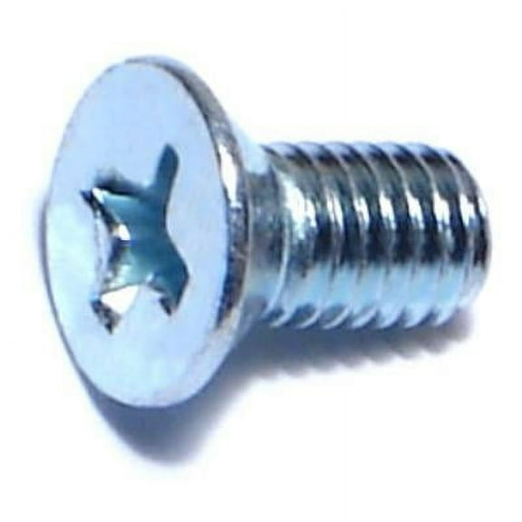 #10-32 x 3/8" Zinc Plated Steel Fine Thread Phillips Flat Head Machine Screws MSCFS-345