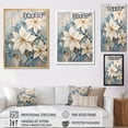 thumbnail image 4 of Designart "Variety Of Beige And Blue Poinsettias Blooms I" Poinsettias Floater Framed Wall Art Prints, 4 of 5