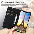 thumbnail image 4 of Case for iPhone 13 Pro Case with Card Holder black PU Leather Case Wallet Flip for Apple iPhone 6.1 Inch, 4 of 6