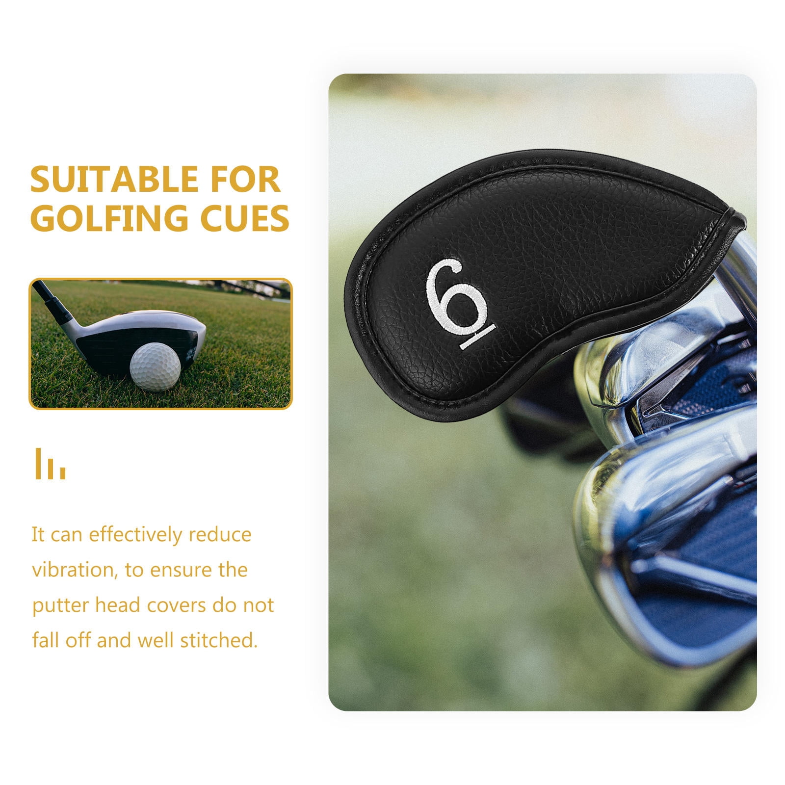 PBPBOX 12Pcs Black Professional Golfing Pole Covers Water Resistant Cue Protector