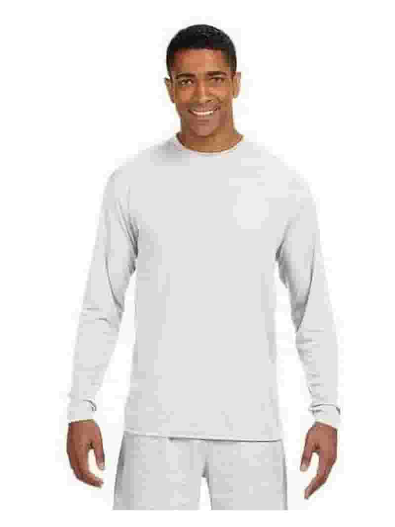 おすすめプライズ|株式会社タイトー A4 Men's White T-Shirt, Sleeve Long Crew Performance Cooling Clothing