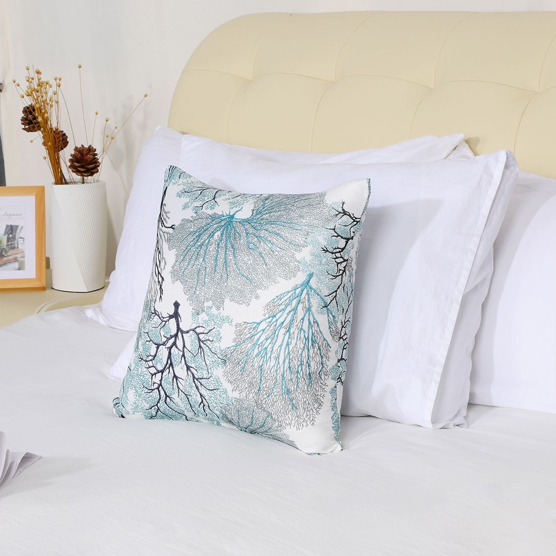 Unique Bargains Stylish Simplicity Polyester Cushion Cover Throw Pillow Case for Sofa 1