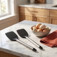 thumbnail image 2 of Unique Bargains Silicone Spatula Set, Kitchen Utensils with Rubber Tips Black 13.4x3 in, 2 of 5