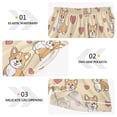 thumbnail image 3 of Women's Silk Pajama Shorts Cute Little Corgi Pajama Shorts Women's Casual Pajama Shorts with Pockets, 3 of 6