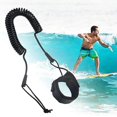 thumbnail image 1 of Correa para surfear de 5,5 mm, correa para el tobillo, cordón ajustable para tabla de surf en espiral, color negro, 1 of 5