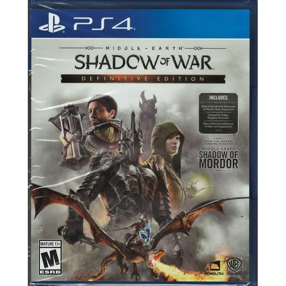 Middle-Earth: Shadow of War Definitive Edition PS4 (Brand New Factory Sealed US