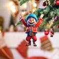 thumbnail image 4 of Colgante navideño de acrílico con dibujos de niño y niña, colgante de árbol de Navidad de acrílico 2D, decoración navideña de Papá Noel, accesorios colgantes, 4 of 6