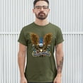 thumbnail image 3 of Tee Hunt Rolling Thunder T-Shirt Biker Born to Be Wild Bald Eagle Outlaw Men's Tee, Military Green, Medium, 3 of 5