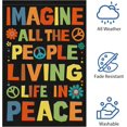 thumbnail image 2 of Inspirational Peace Quote Garden Flag 12x18 Inch Double Sided Burlap Floral Yard Flag for Outdoor House Decor, Flag Only, 2 of 6