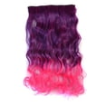 thumbnail image 1 of Fiudx Extensión de Cabello con Clip de Colores, Peluca de Fibra Resistente Al Calor, Fácil de Colocar y Quitar, Postizo Largo y Rizado, Accesorio de Moda para Mujer, Diseño Degradado, Versatilidad de, 1 of 3