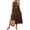 Dark Brown, variant on tasrioml Women's Sleeveless Long Dress Casual Crew Neck Maxi Dress Summer Beach Vacation Shift Sundress with Pockets