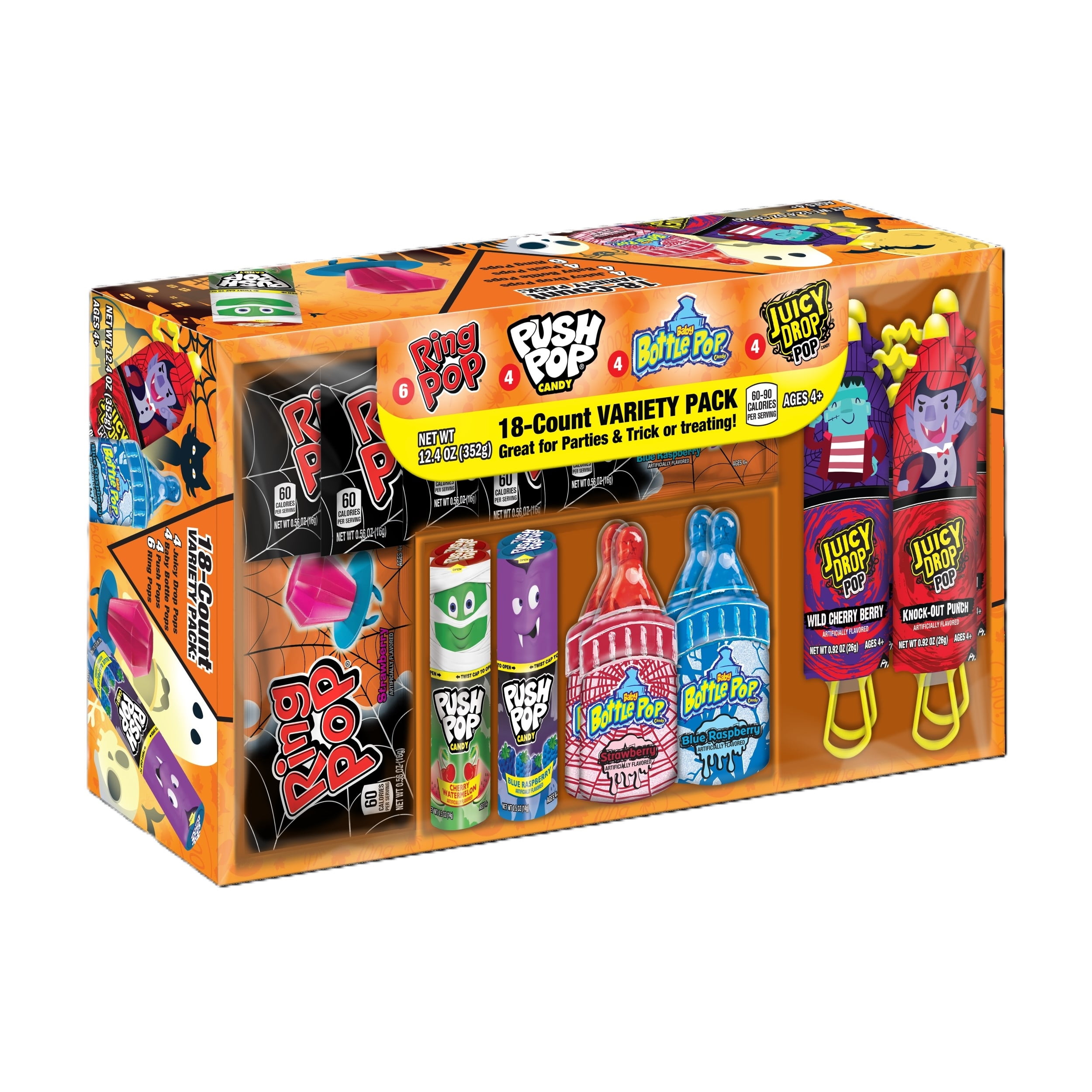 Halloween Ring Pops, Juicy Drop, Baby Bottle, Push, Assorted