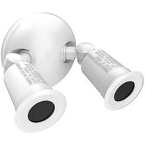 Commercial Electric Twin-Head White Outdoor Flood Light