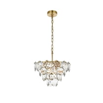 Elegant Lighting Adaline 16 Inch Chandelier In Satin Gold