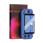 PlayVital ZealProtect Glossy Protective Case for Nintendo Switch Lite, Hard Shell Ergonomic Grip Cover for Switch Lite w/Screen Protector & Thumb Grip Caps & Button Caps - Chameleon Purple Blue