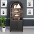 thumbnail image 2 of Sunny Designs Arched Display Cabinet with Doors, Black, 2 of 4