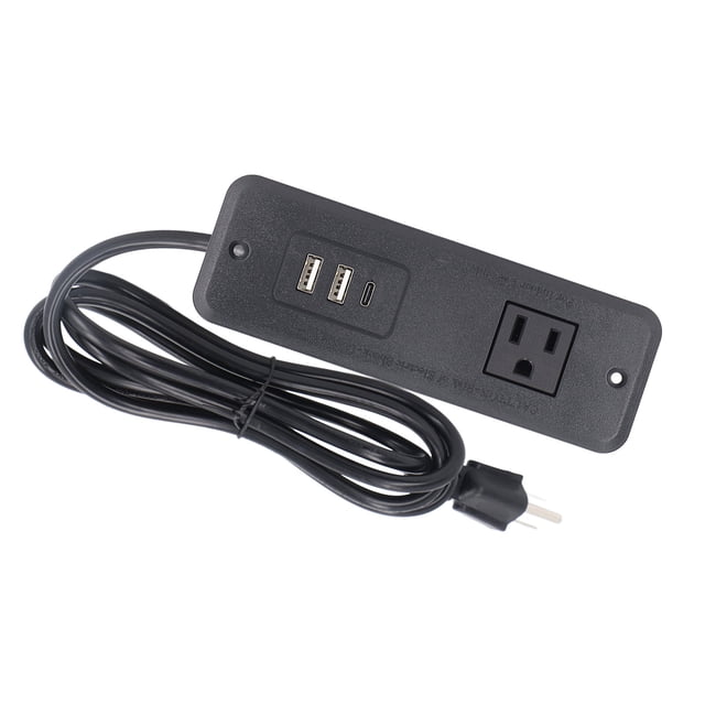 Prise Électrique Encastrée, Prise US 110V Résistante au Feu, Multiprise Encastrée 20W PD pour Meubles
