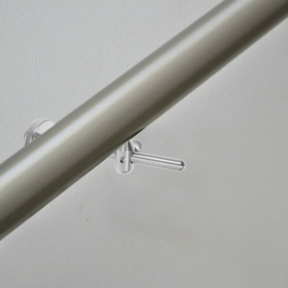 MLINS Pipe Handrail Round Stair Railing Wall Brackets Stainless Steel Brushed Safety Handrail Support for Indoor and Outdoor Staircase