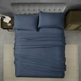 thumbnail image 3 of Swift Home Basic 4-Piece Double Size Sheet Set, Ultra Soft, Deep Pocket, Easy Care Bedding Set, Navy, 3 of 7