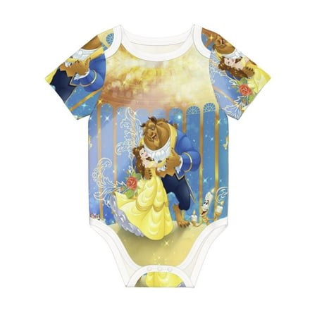 

Beauty The Beast Jumpsuit Newborn Baby Bodysuit Infant Outfit 0-24Months Kids Short Clothes