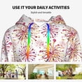 thumbnail image 4 of Kdxio Fireworks Print Womens Oversized Hoodies Sweatshirts Hooded Pullover Tops Sweaters Casual-X-Large, 4 of 7