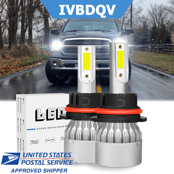 IVBDQV 9007 High&Low Light for Dodge Ram 1994-2007 LED Headlight Bulbs 6000K White 2pcs