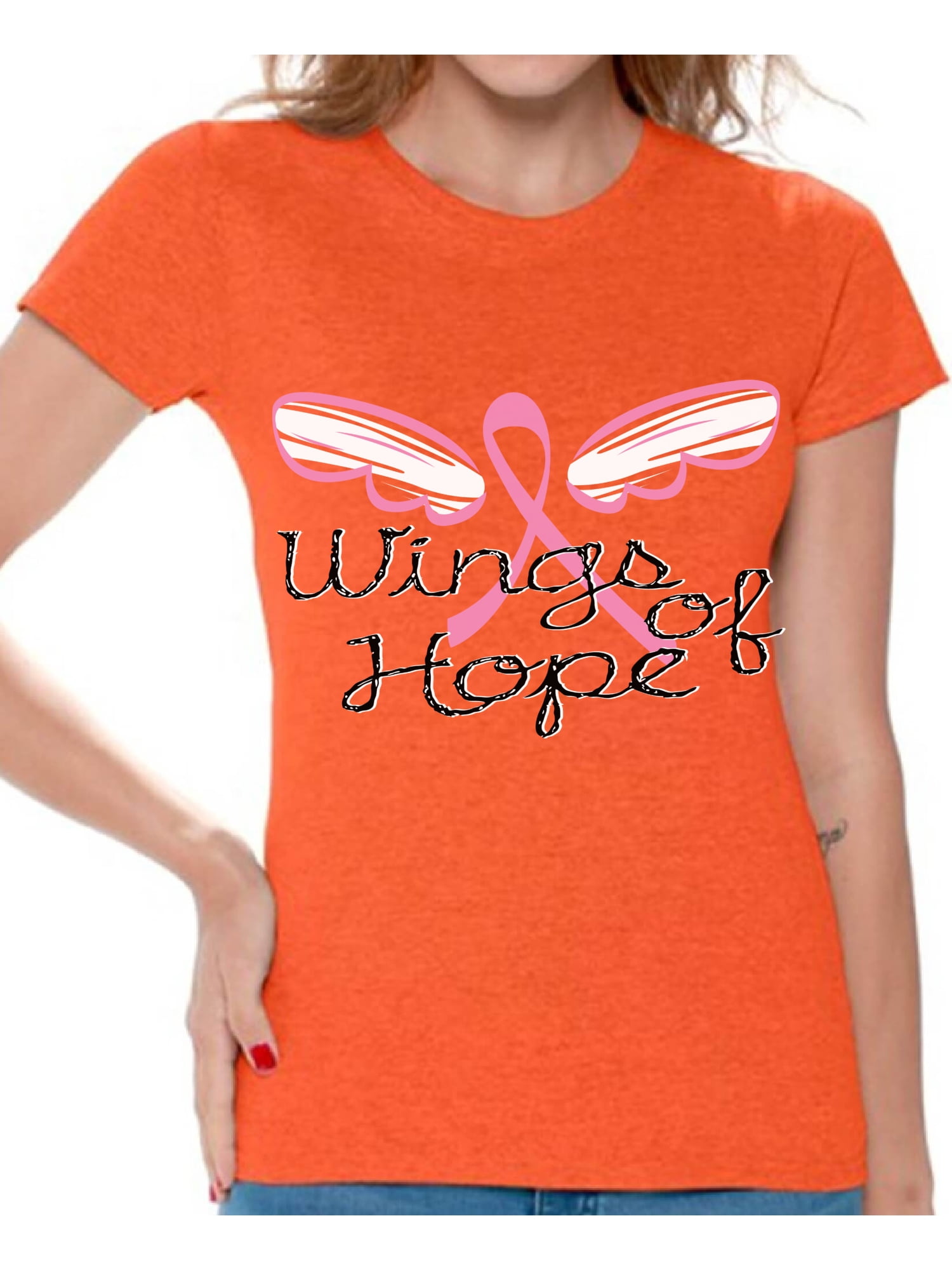 Awkward Styles Wings Of Hope Tshirt Ribbon Angel Wings Shirt Breast