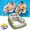Green, variant on 3-in-1 Inflatable Pool Lounge Chair,U-Shaped Adult Float with Cup Holder,Heavy-Duty U-Shaped Pool Float with mesh seat,backrest, armrests