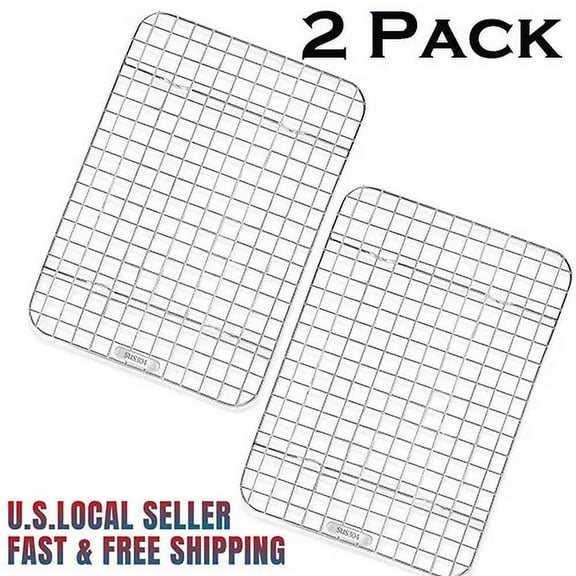 ZYLER- 2Pk Stainless Steel Cooling Racks For Cooking & Baking Oven-Safe - 8.2" X 11.8"