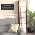 thumbnail image 6 of Red Lantern 6 ft. Tall Double Cross Shoji Screen - Walnut - 5 Panels, 6 of 7