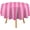 Pink, variant on Round Table Cloth Stripe Pink Tablecloths Washable Table Cover for Kitchen Dinning Party Tabletop Modern Decoration,60inch