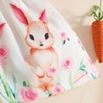 thumbnail image 7 of Gelikeya Baby Girls Easter Outfit Short Sleeve Bunny Embroidery Suspender Romper Toddler Dress with Headband 2 Piece Set Pink, 2-3 Years, 7 of 7