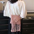 thumbnail image 7 of Kukuzhu Women Straw Crossbody Bags Cotton Crochet Tassel Beach Bag Handmade Clutch Bohemian Purse Woven Shoulder Bag, 7 of 7