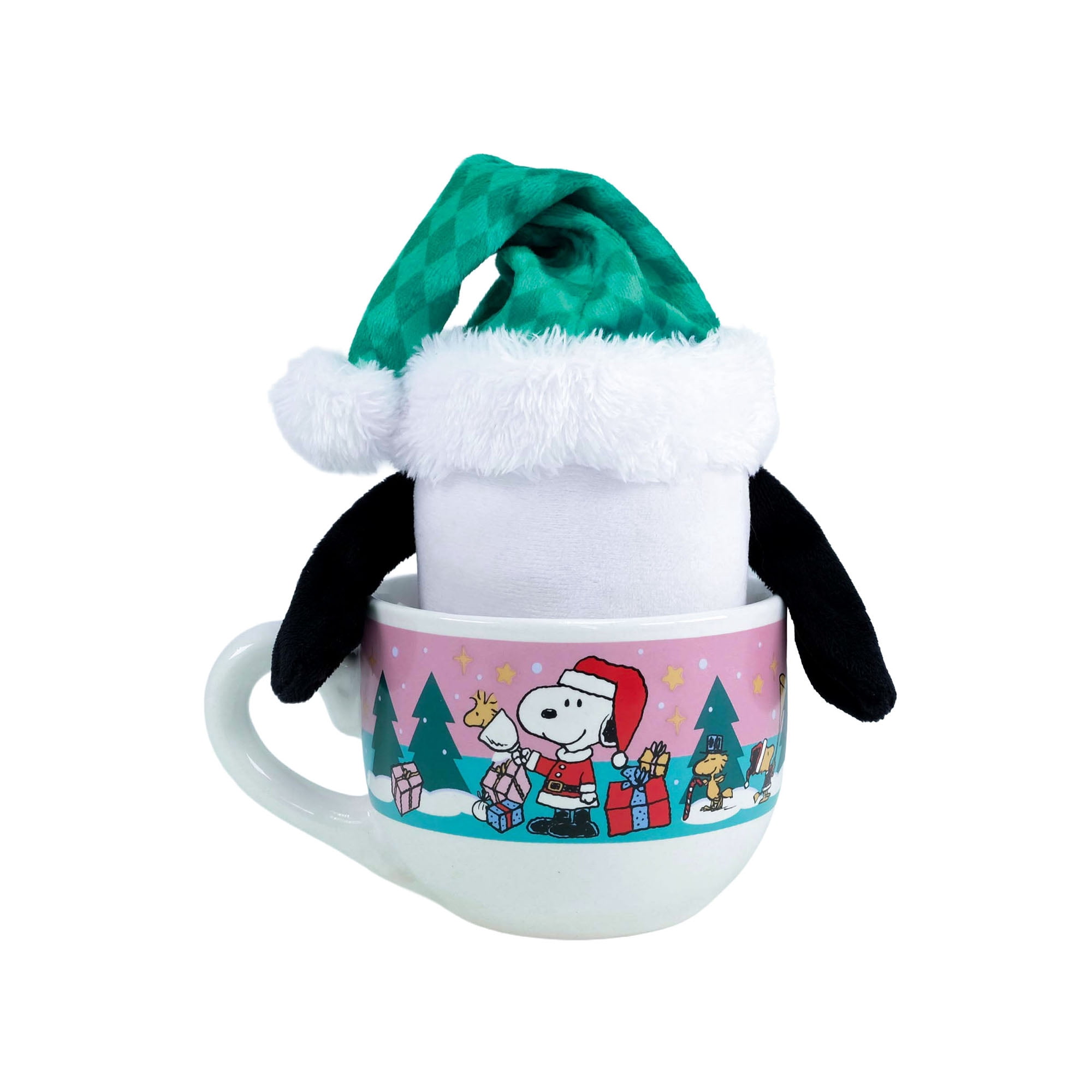 Peanuts Snoopy Christmas Plush in Holiday Mug – Festive Gift Set