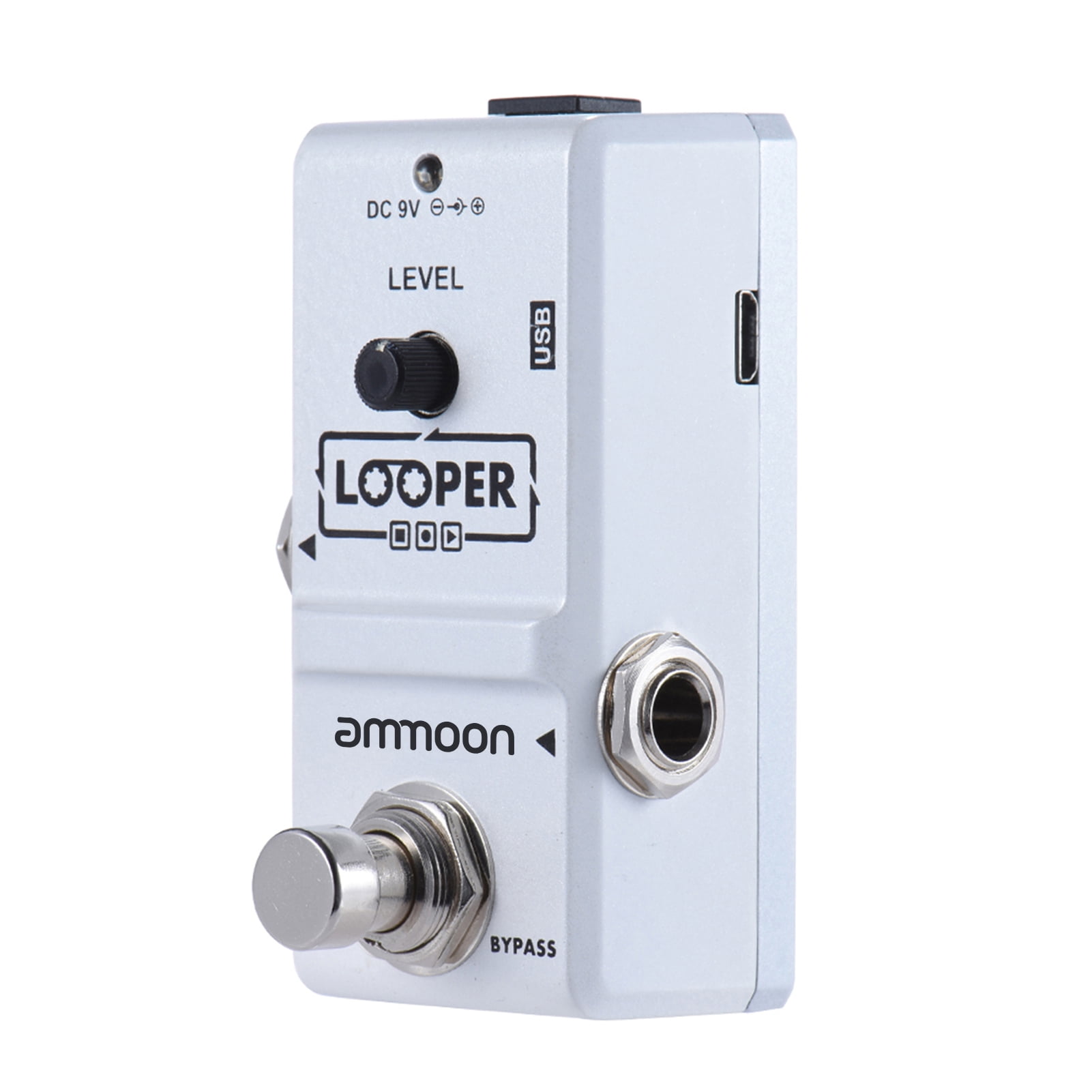 Sorven Electric Guitar Effector AP-09 Nano Loop Electric Guitar Effect Pedal Looper True Bypass Unlimited Overdubs 10 Minutes Recording with USB Cable