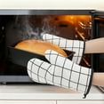 thumbnail image 4 of Unique Bargains Thick Cotton Lining Heat-Resistant Cooking Gloves White, 4 of 6