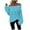 Blue, variant on Sweaters for women Women's Long-Sleeved One-Word Collar Pullover Sleeve Off-Shoulder Solid Color Sweater christmas sweater women