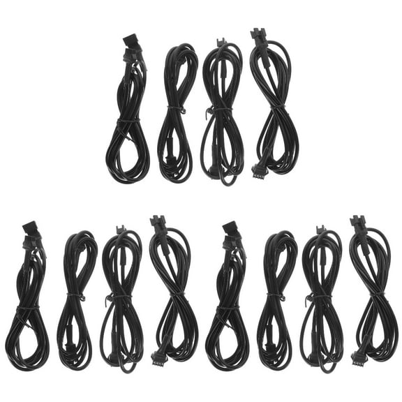 12 pcs  Car Neon Light Extension Cords Extension Cables 4 Pin Neon Strip Extension Cords