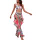 thumbnail image 5 of VISgogo Pantalones de playa holgados para mujer, pantalones transparentes irregulares de cintura alta con estampado de rayas de cebra multicolor, S/ M/ L/ XL VISgogo moda, 5 of 8