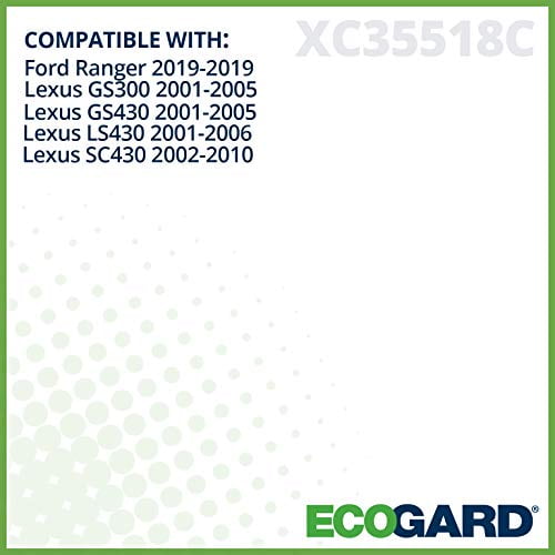 SC430 2002-2010 Ecogard XC35518C Premium Cabin Air Filter with Activated Carbon Odor Eliminator Fits Ford Ranger 2019 GS430 2001-2005 GS300 Lexus LS430 2001-2006 