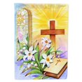 thumbnail image 1 of Bandera de Pascua con Cruz y Biblia en vitral Caroline's Treasures grande multicolor APH5433CHF, 1 of 1