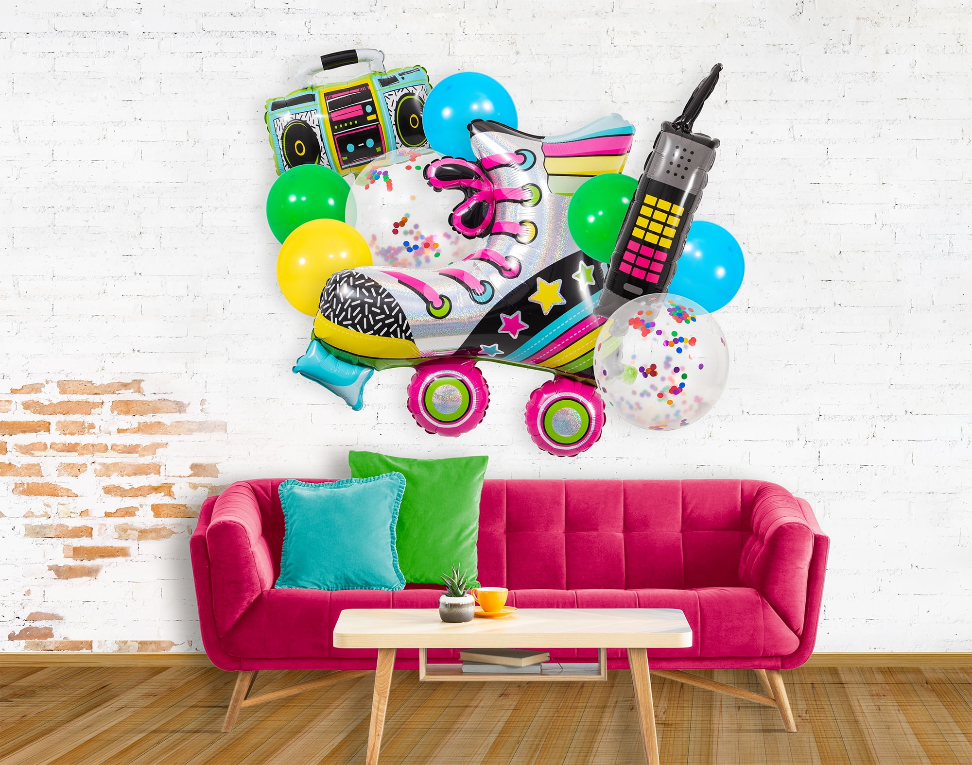 10 Count Retro Air-Filled Balloon Kit, Multicolor, by Way To Celebrate