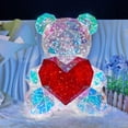 thumbnail image 4 of Xinwanna Teddy Bear Night Light Prismatic Iridescent LED Bear Lamp DIY Assembly Colorful Bunny Lamp for Valentine's Day Gift Bedroom Party Decor (Type A), 4 of 13