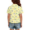 thumbnail image 5 of Girls Polo Shirt Short Sleeve Henley Cute Cartoon Animal Print T Shirts Button Closure Causal Active School Uniform, 120, 5 of 5
