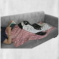 thumbnail image 6 of Pug Soft Flannel Fleece Throw Blanket, I Love Dogs with a Paw Print Emblem Pug with Tilted Head Fun Animal Print, Cozy Plush for Indoor and Outdoor Use, 70" x 90", Pink Black White, by Ambesonne, 6 of 6