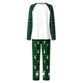 thumbnail image 6 of SUXIAN Family Matching Christmas Pajamas Crew Neck Long Sleeve Top Plaid Pants Soft Cozy Holiday Sleepwear Two Piece Set, 6 of 7
